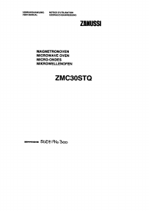 Manual Zanussi ZMC30STQA Microwave