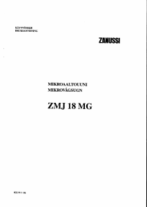 Bruksanvisning Zanussi ZMJ18MG Mikrovågsugn