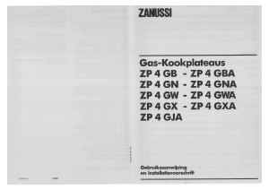 Handleiding Zanussi ZP4GN Kookplaat