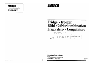 Manuale Zanussi ZN255/2TW Frigorifero-congelatore