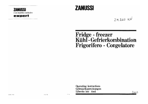 Manuale Zanussi ZN260KW Frigorifero-congelatore