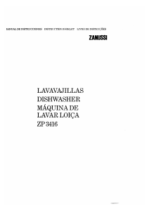 Manual de uso Zanussi ZP3416P Lavavajillas
