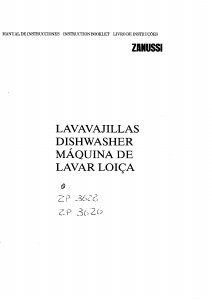 Handleiding Zanussi ZP3628 Vaatwasser