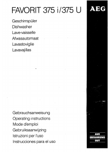 Bedienungsanleitung AEG FAV375I-M Geschirrspüler