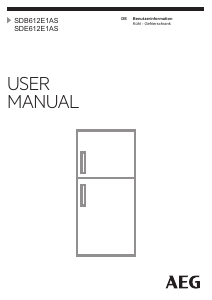 Bedienungsanleitung AEG SDE612E1AS Kühl-gefrierkombination
