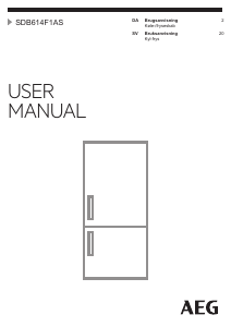 Brugsanvisning AEG SDB614F1AS Køle-fryseskab