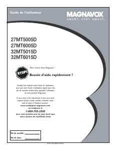Mode d’emploi Magnavox 32MT6015D Téléviseur