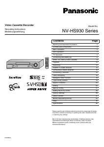 Handleiding Panasonic NV-HS930EG Videorecorder