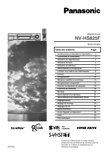 Mode d’emploi Panasonic NV-HS825F Magnétoscope