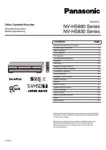Manual Panasonic NV-HS830EC Video recorder