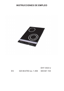 Manual de uso Electrolux EHY3533U Placa