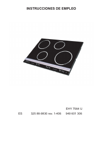 Manual de uso Electrolux EHY7564U Placa