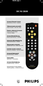 Mode d’emploi Philips SBC RU 230 Télécommande