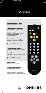 Manual de uso Philips SBC RU 220 Control remoto