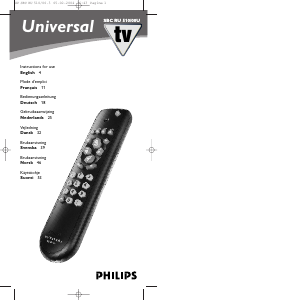 Manual Philips SBC RU 510 Remote Control