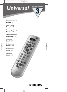 Mode d’emploi Philips SBC RU 530 Télécommande