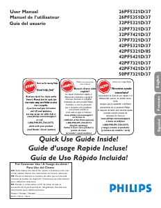 Manual de uso Philips 32PF5321D Televisor de LCD