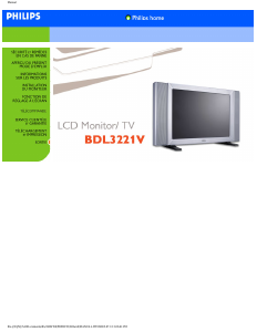Mode d’emploi Philips 32PM8822 Téléviseur LCD