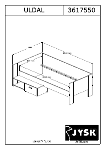 Bruksanvisning JYSK Uldal (90x200) Sängstomme