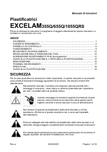 Manuale GMP Excelam 1055QRS Plastificatrice