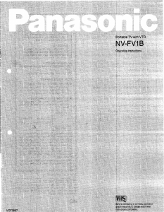 Manual Panasonic NV-FV1B Video recorder