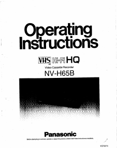 Manual Panasonic NV-H65B Video recorder