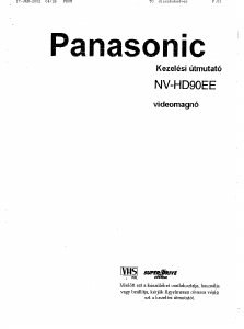 Használati útmutató Panasonic NV-HD90EE Videofelvevő