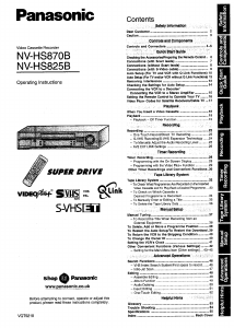 Bruksanvisning Panasonic NV-HS870 Video inspelare