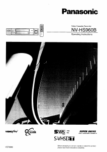 Bruksanvisning Panasonic NV-HS960B Video inspelare