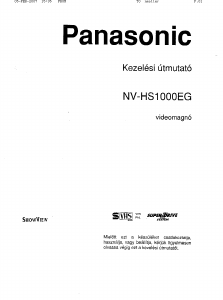 Használati útmutató Panasonic NV-HS1000EG Videofelvevő