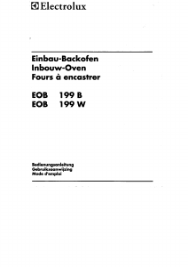 Bedienungsanleitung Electrolux EOB199B Backofen