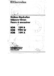 Handleiding Electrolux EOB199W Oven