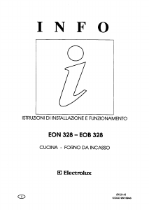 Manuale Electrolux EOB328K Forno