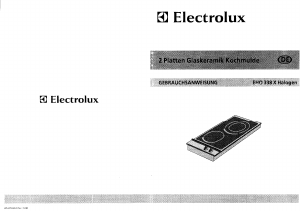 Bedienungsanleitung Electrolux EHO338X Kochfeld