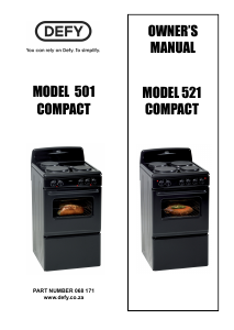 Manual Defy DSS513 Range