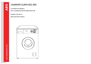 Manuale AEG CLARA651 Lavatrice