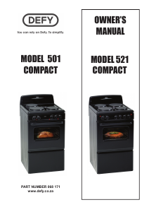 Manual Defy DSS514 Range