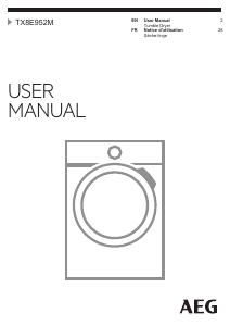 Manual AEG TX8E861B Dryer