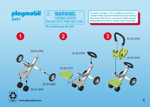 Manuale Playmobil set 5491 City Life Mamma con passeggino