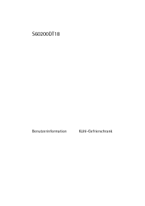 Bedienungsanleitung AEG S60200DT18 Kühl-gefrierkombination