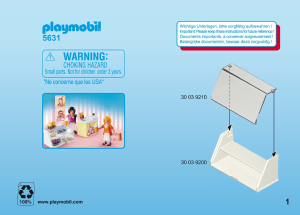 Manual Playmobil set 5631 City Life Carrying case food shop