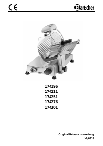 Handleiding Bartscher 174301 Snijmachine