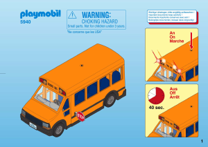 Bruksanvisning Playmobil set 5940 City Life Skolbuss