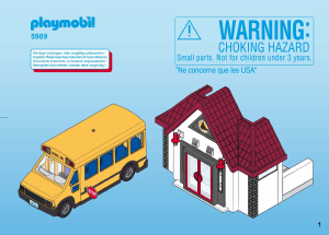 Manual Playmobil set 5989 City Life School and schoolbus