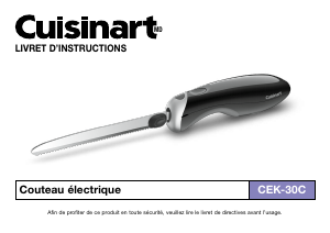 Mode d’emploi Cuisinart CEK-30C Couteau électrique