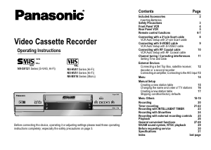Bruksanvisning Panasonic NV-MV16EP Video inspelare