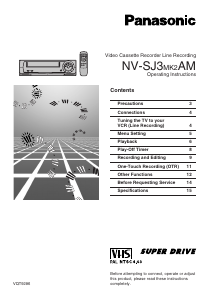 Bruksanvisning Panasonic NV-SJ3MK2AM Video inspelare