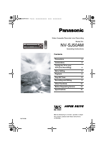 Manual Panasonic NV-SJ50AM Video recorder
