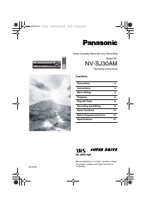 Manual Panasonic NV-SJ30AM Video recorder