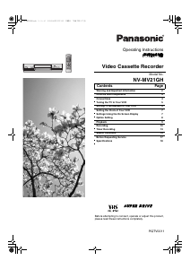 Bruksanvisning Panasonic NV-MV21GH Video inspelare